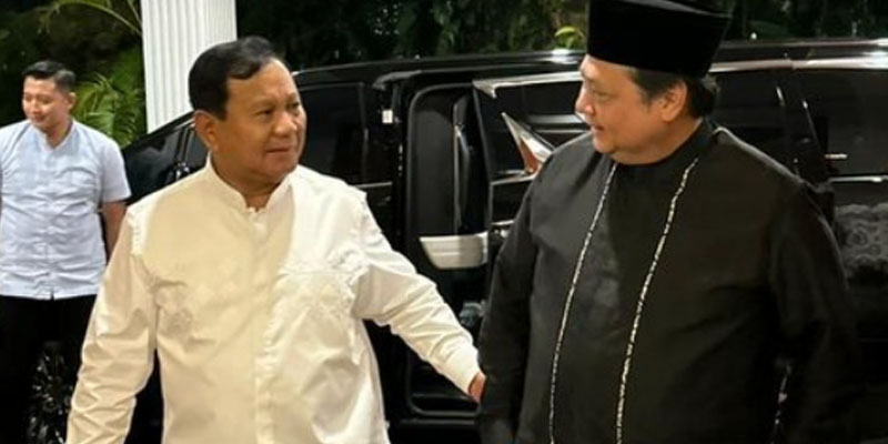 PKB Gabung PDIP, Gerindra Gandeng Partai Golkar Usung Prabowo-Airlangga