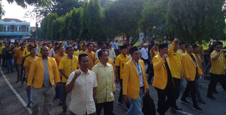 Show Of Force Saat Daftar Bacaleg, Golkar Kuansing Optimis Menang Pemilu 2024