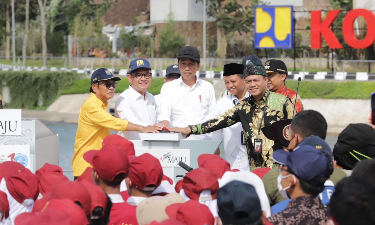 Jokowi Resmikan 3 Kolam Retensi Pengendali Banjir, Ace Hasan: Saya Yakin Bakal Kurangi Banjir di Bandung dan Sekitarnya