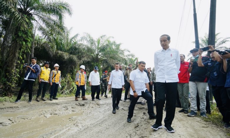 Wagubsu Musa Rajekshah Dampingi Presiden Jokowi Tinjau Jalan Rusak di Labuhan Batu Utara