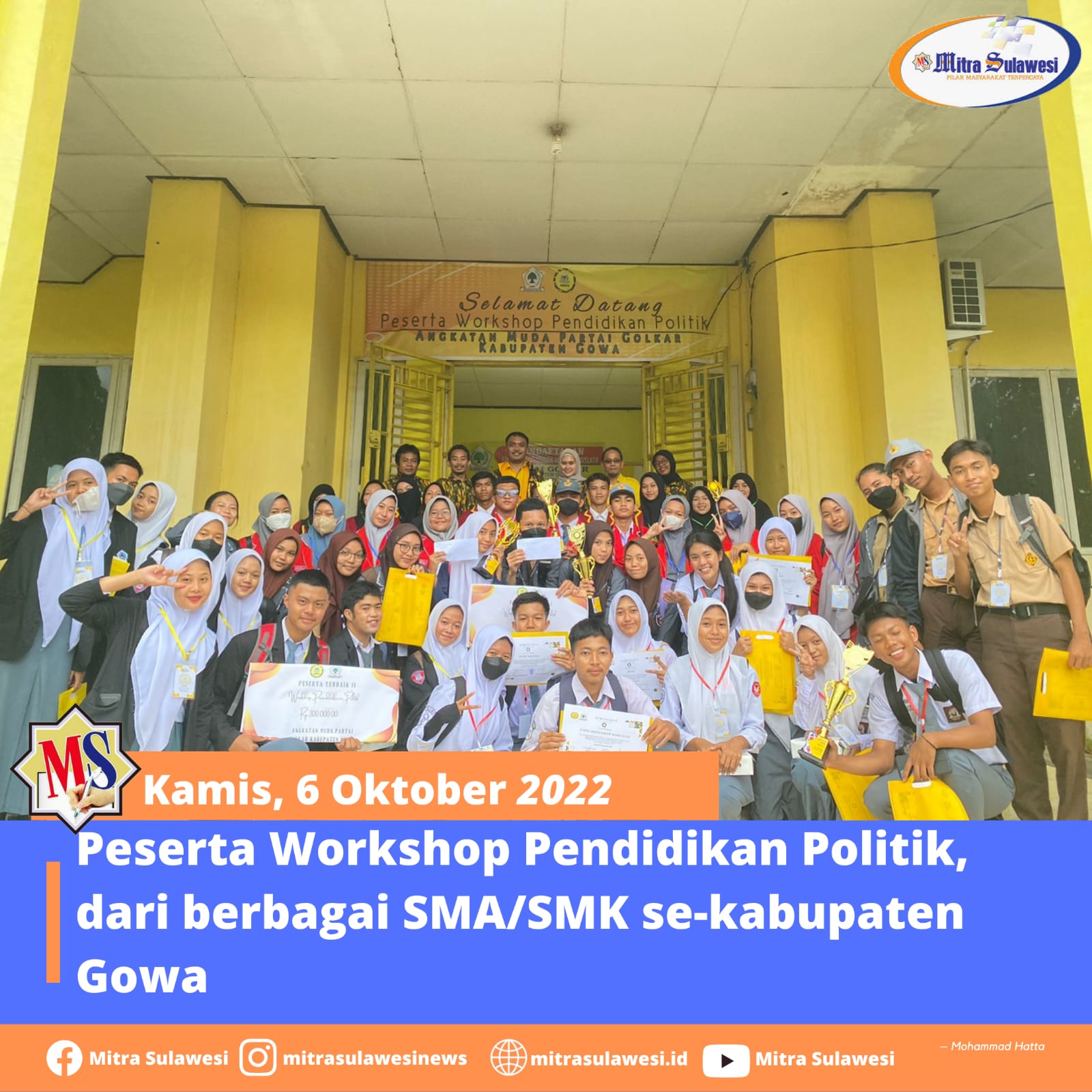 AMPG Gowa Gelar Workshop Pendidikan Politik Untuk Milenial, Antusiasme Peserta Luar Biasa