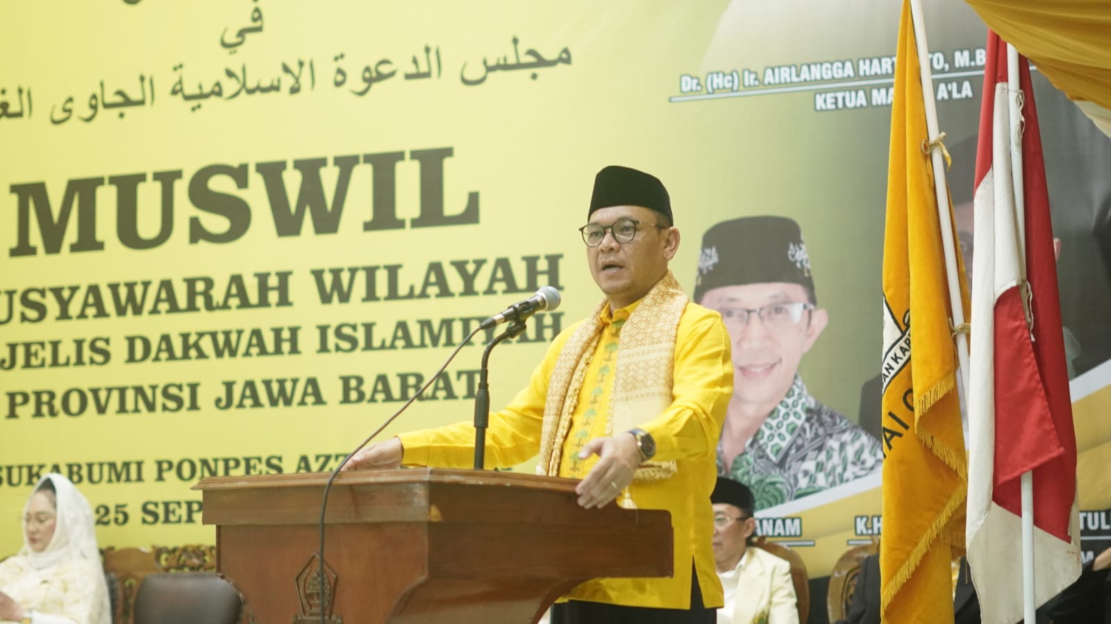 Muswil MDI Jawa Barat di Ponpes Azzainiyyah Sukabumi, Kang Ace: Ulama, Santri dan Pesantren Pilar Utama Bagi Partai Golkar