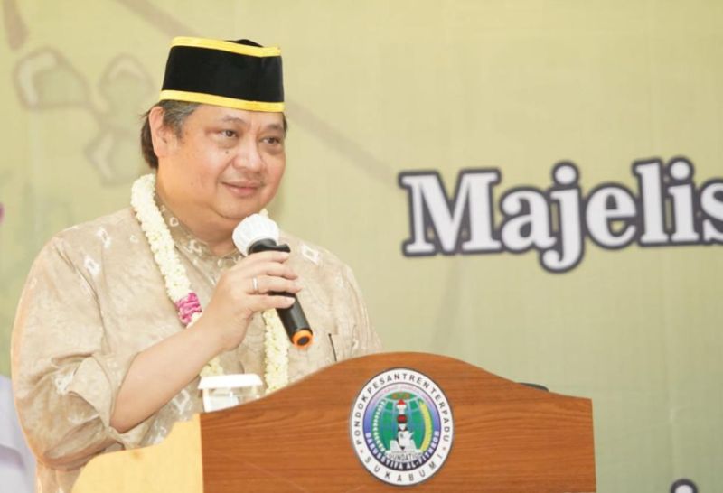 Hadiri Pelantikan MDI Jabar di Sukabumi, Airlangga Hartarto Didoakan Jadi Presiden