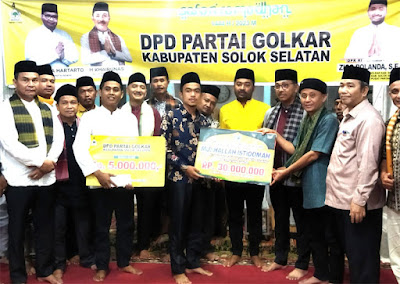 Zigo Rolanda Tutup Rangkaian Safari Ramadhan Golkar Sumbar di Solok Selatan