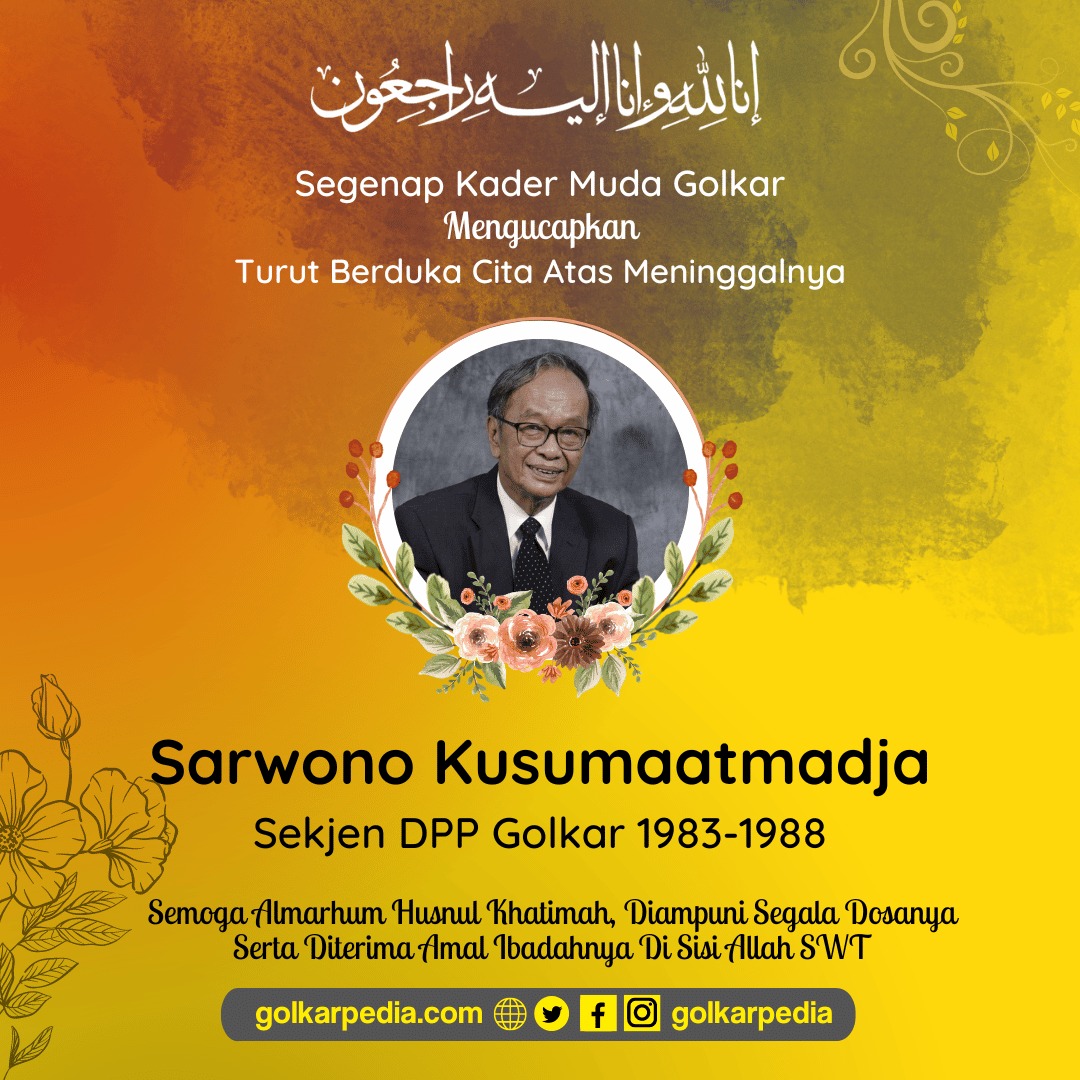 Innalillahi! Sekjen DPP Golkar 1983-1988 Sarwono Kusumaatmadja Meninggal Dunia