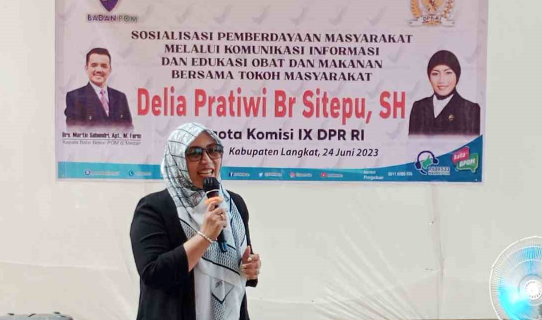 Gandeng BPOM, Delia Pratiwi Sitepu Gelar Sosialisasi Obat dan Makanan Aman di Desa Pantai Cermin