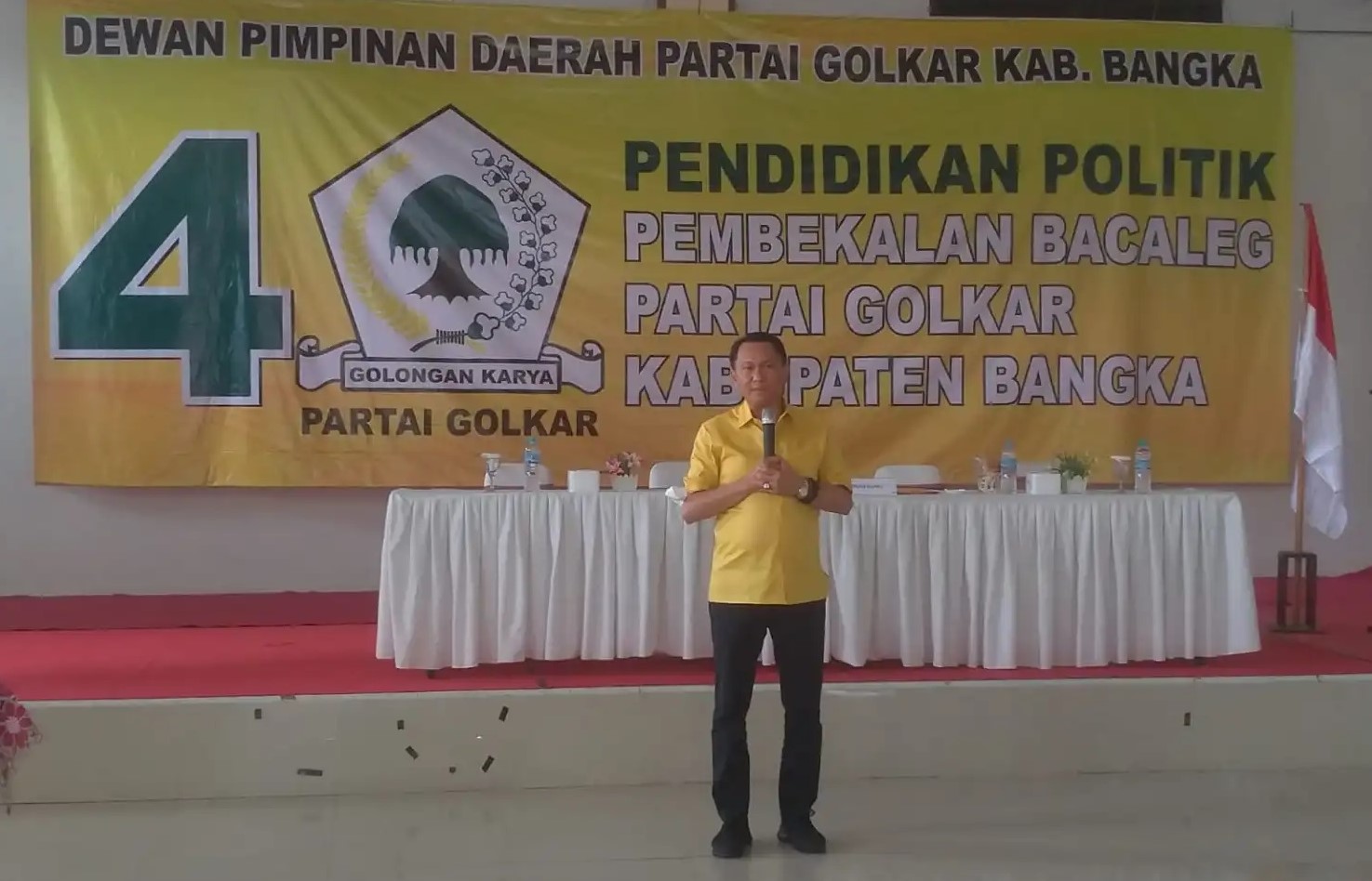 Bambang Patijaya Targetkan Bacaleg Partai Golkar Raih 2 Kursi Tiap Dapil Provinsi Babel