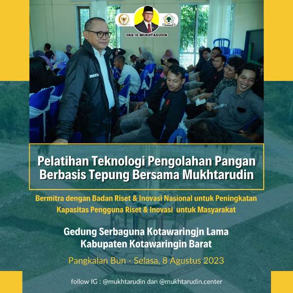 Mukhtarudin Minta Masyarakat Kobar Optimalkan Produk Pangan Berbasis Teknologi