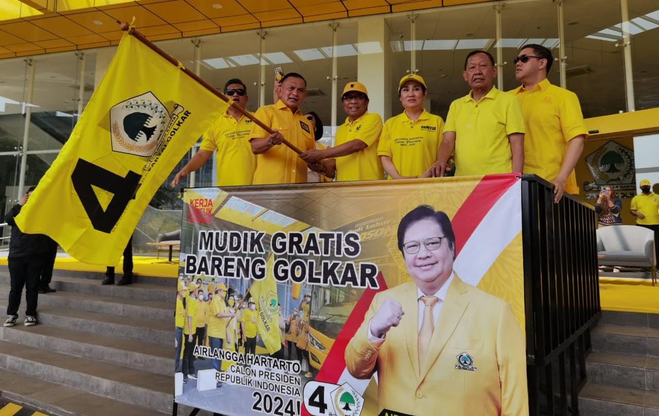 Lepas Ratusan Peserta Mudik Gratis, Lodewijk Paulus: Tradisi Partai Golkar Bantu Masyarakat Pulang Kampung