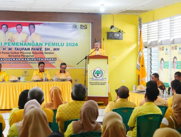 Gelar Konsolidasi di Kabupaten Barru, Taufan Pawe: Kemenangan Partai Golkar Untuk Kesejahteraan Rakyat