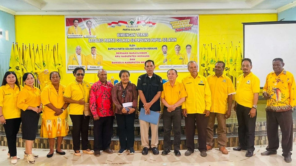 Dominikus Ulukyanan Gelar Bimtek Pembekalan Cara Kampanye Untuk Caleg Partai Golkar Papua Selatan