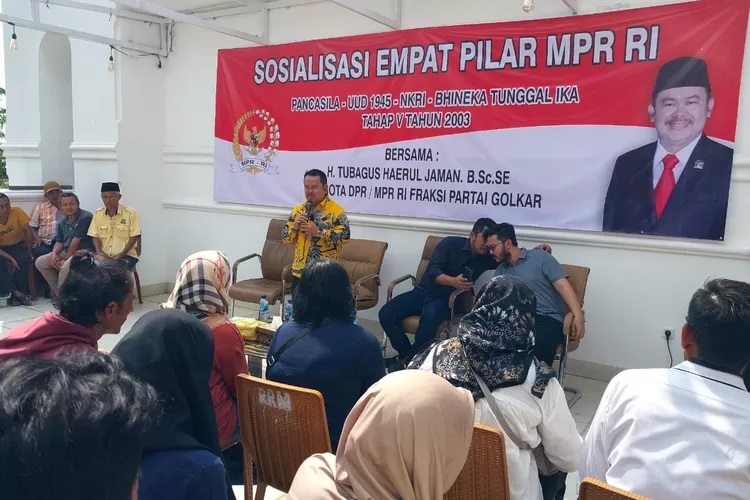 Gelar Sosialisasi 4 Pilar Kebangsaan, TB Haerul Jaman Minta Kader Golkar Kecamatan Serang Bumikan Pancasila