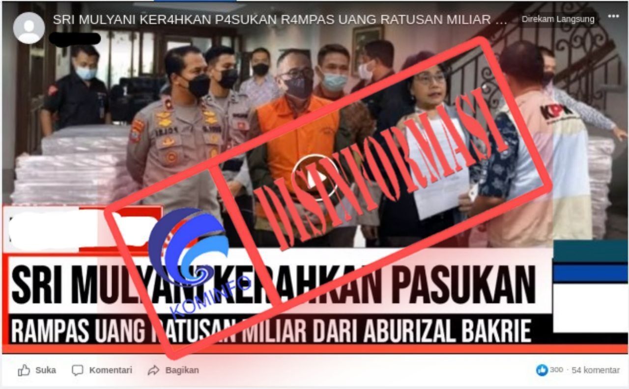 Hoaks! Video Viral di Medsos Sri Mulyani Rampas Harta Aburizal Bakrie