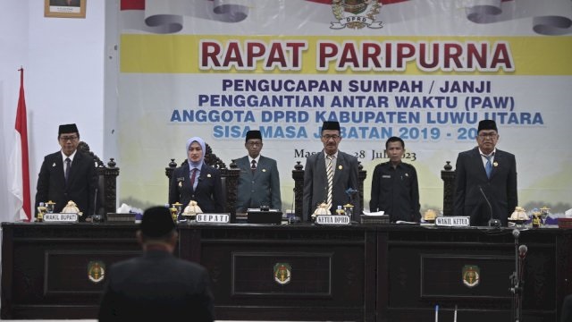 PAW Jisman, Nirwana Andi Gasaling Resmi Dilantik Jadi Anggota DPRD Lutra