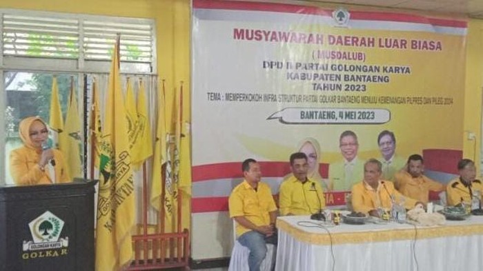 Istri Nurdin Abdullah, Liestiaty Fachrudin Resmi Terpilih Pimpin Golkar Bantaeng