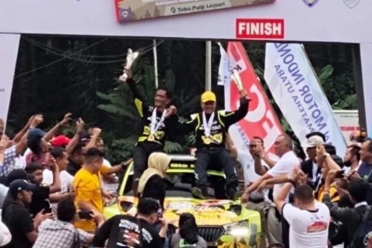 Wagubsu Musa Rajekshah Juara Lomba Balap Mobil Danau Toba Rally 2023