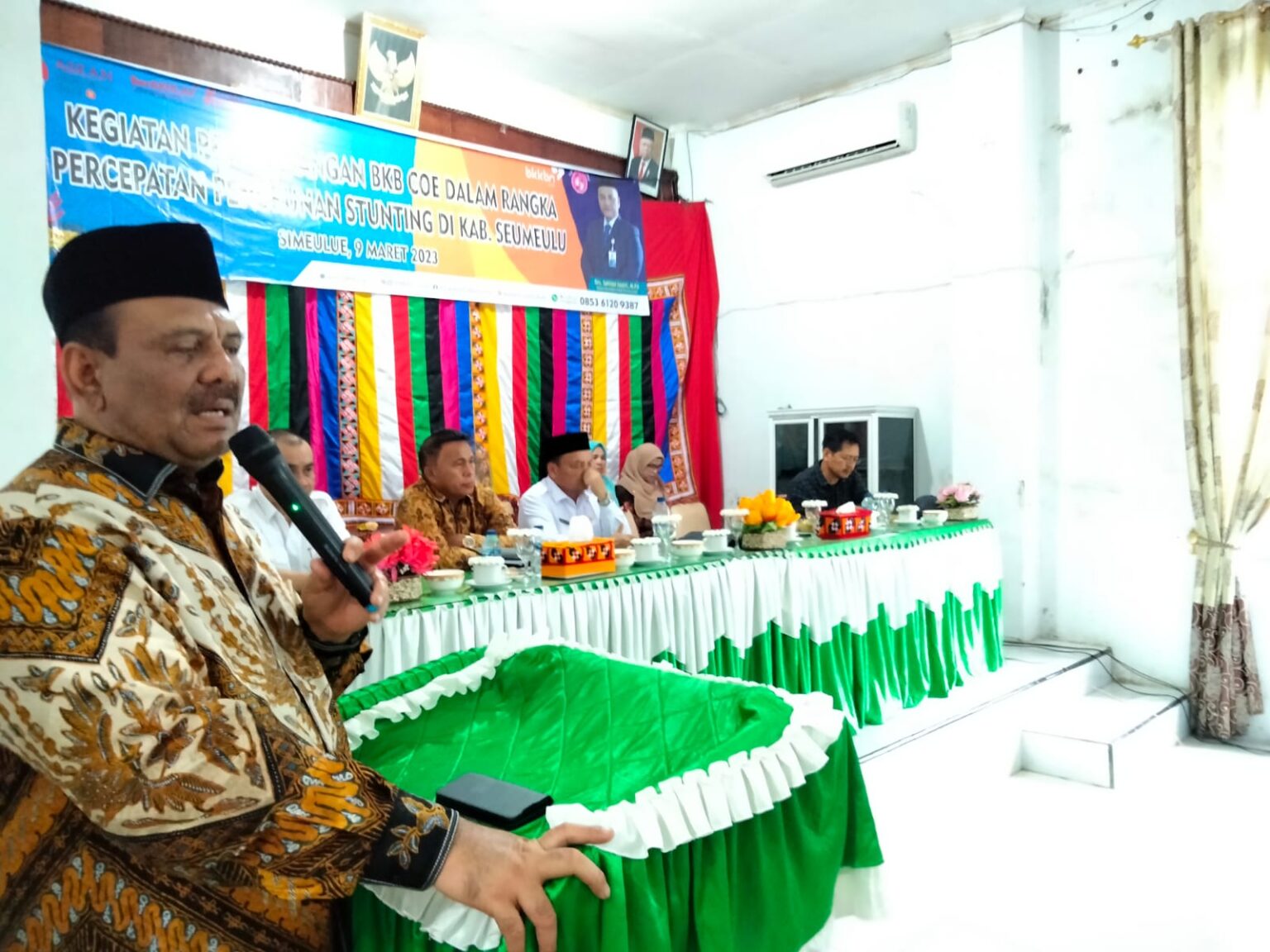 Ketua Fraksi Golkar DPR Aceh Ali Basrah Hadiri Sosialisasi Stunting di Simeulue