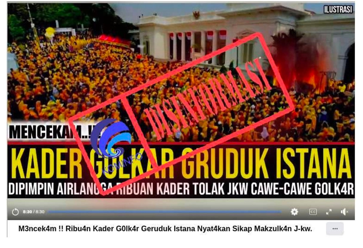 Hoax! Kabar Ribuan Kader Partai Golkar Kepung Istana Presiden