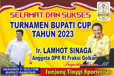 Dukung Piala Bupati Samosir 2023, Lamhot Sinaga: Tetap Sportif dan Hargai Lawan