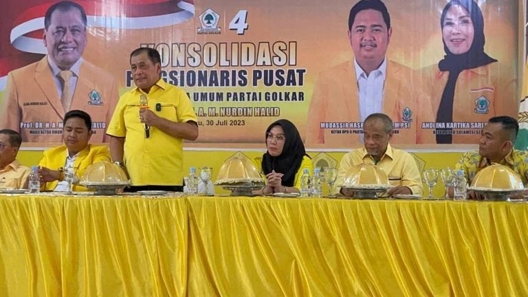 Gelar Konsolidasi di Barru, Nurdin Halid Banjir Dukungan Kader Partai Golkar Maju Caleg DPR RI