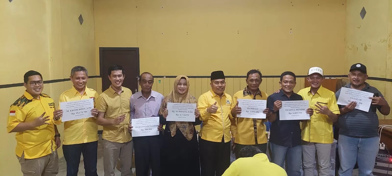 Golkar Natuna Berikan Kompensasi Puluhan Juta Rupiah Untuk Caleg Tak Terpilih di Pileg 2019