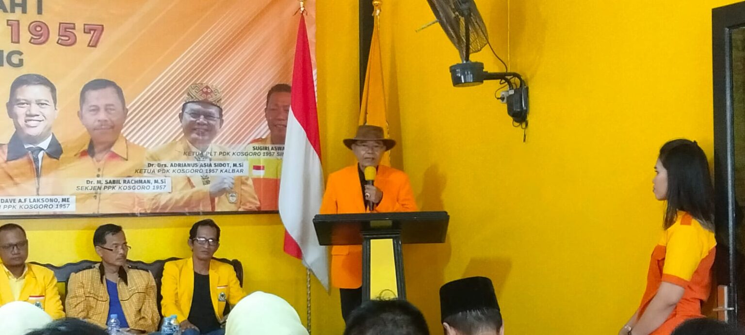 Ketua Kosgoro 1957 Kalbar, Adrianus Asia Sidot Targetkan Golkar Raih 5 Kursi DPRD Kota Singkawang