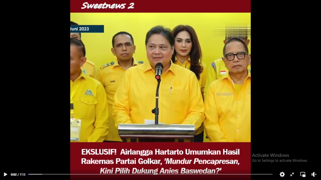 Hoax! Partai Golkar Resmi Dukung Anies Baswedan di Pilpres 2024